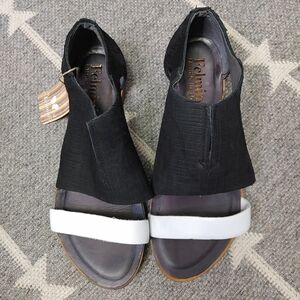 Felmini Colour Block Leather Slip On Sandals Size 41